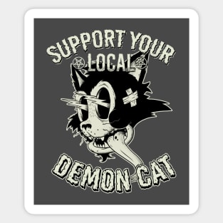 Demon Cat Vintage Cartoon Sticker